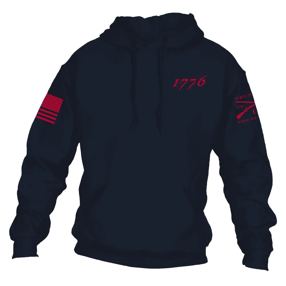 1776 Flag Hoodie - Navy