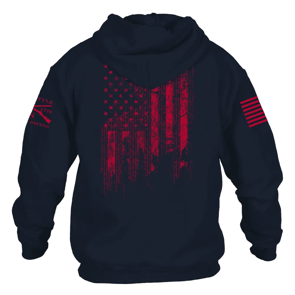 1776 Flag Hoodie - Navy