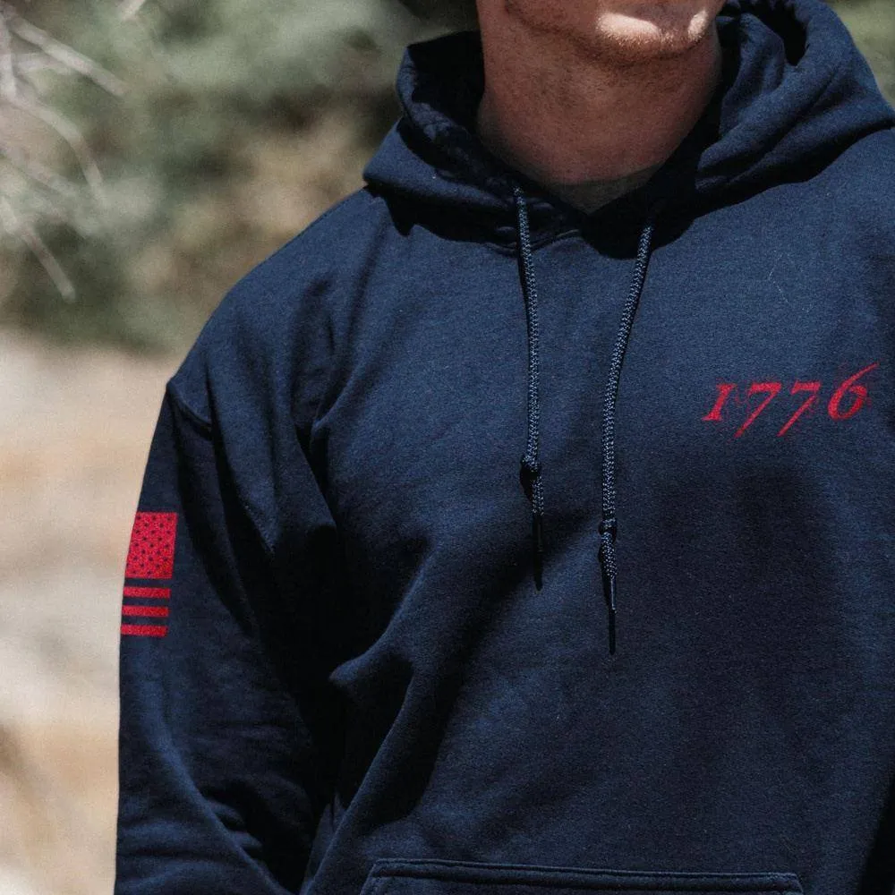 1776 Flag Hoodie - Navy