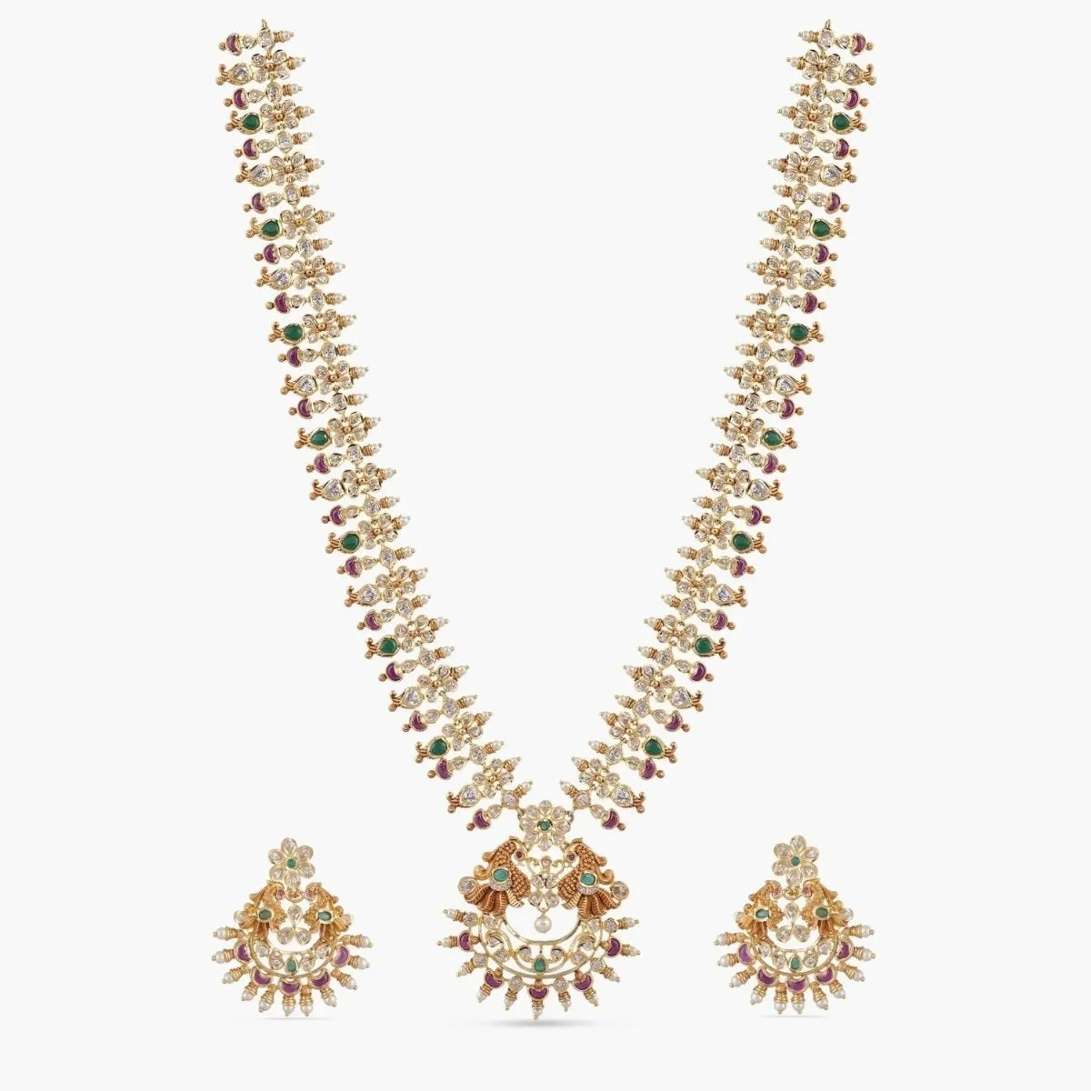 Alisha Nakshatra CZ Long Necklace Set