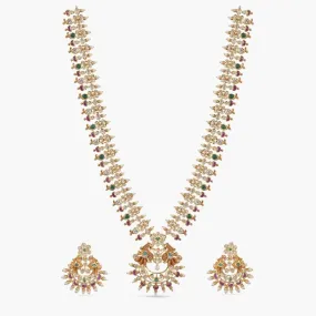 Alisha Nakshatra CZ Long Necklace Set