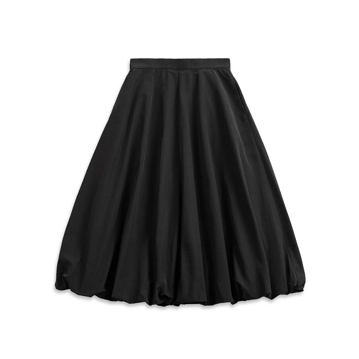 Balloon Midi Skirt Black