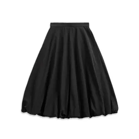 Balloon Midi Skirt Black