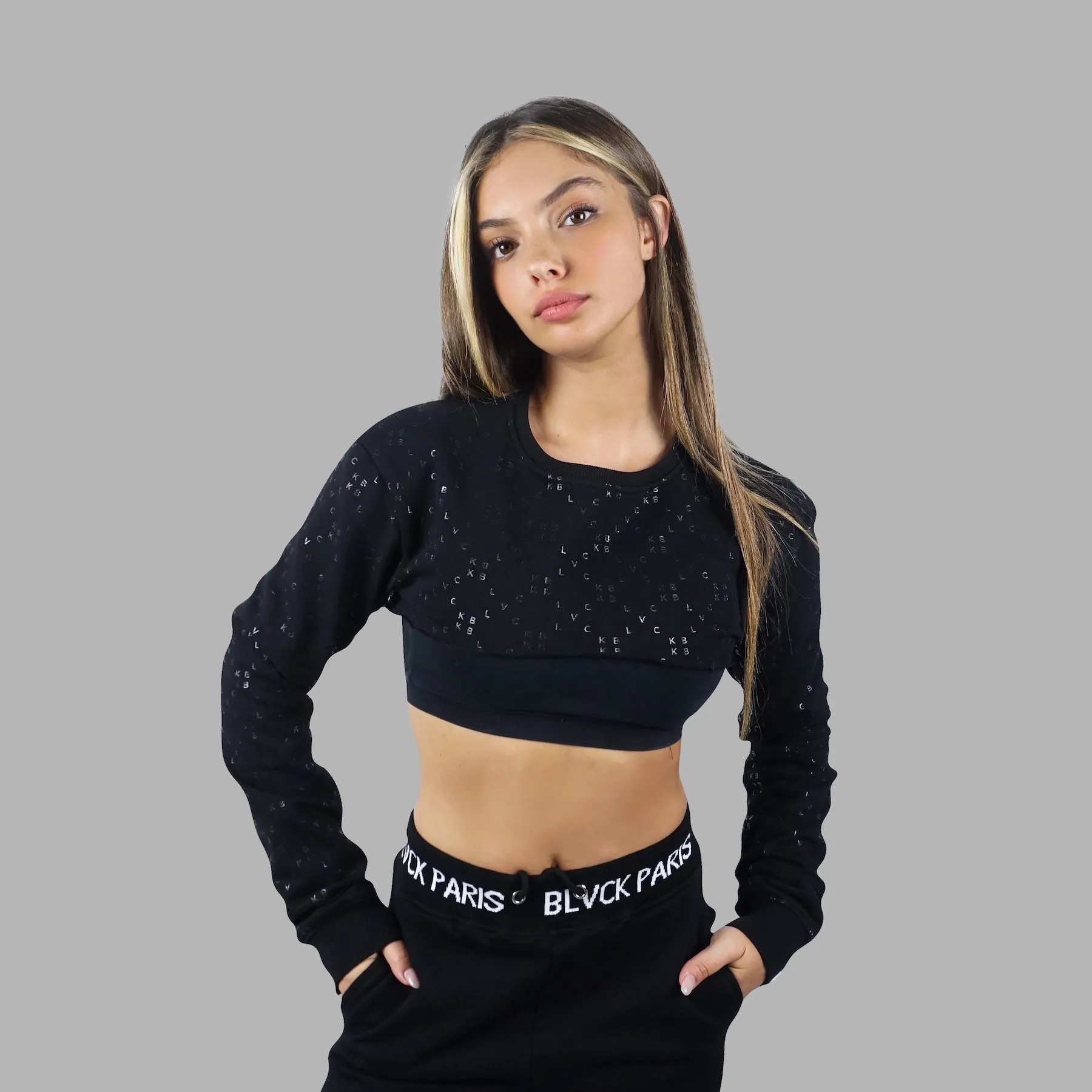 Blvck Monogram Sweater Cropped