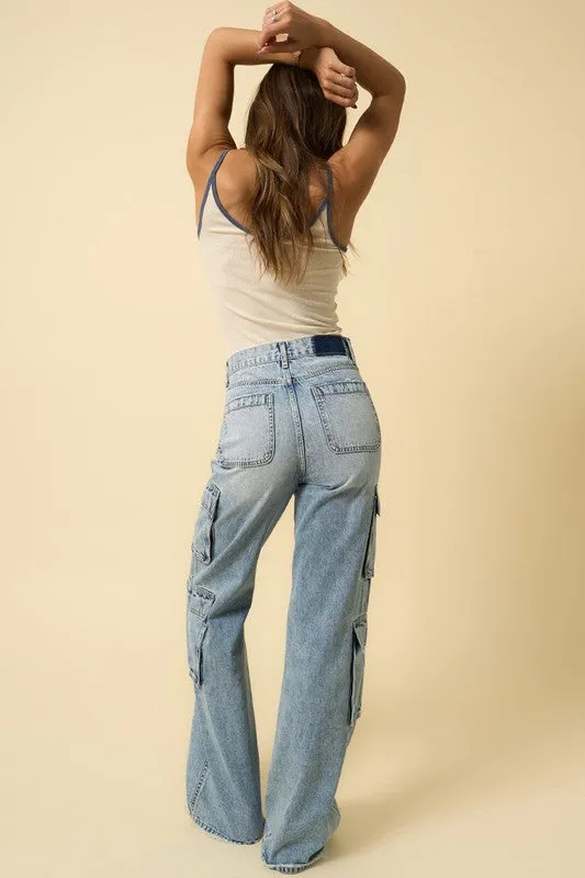 CROSSOVER RELAXED CARGO JEANS