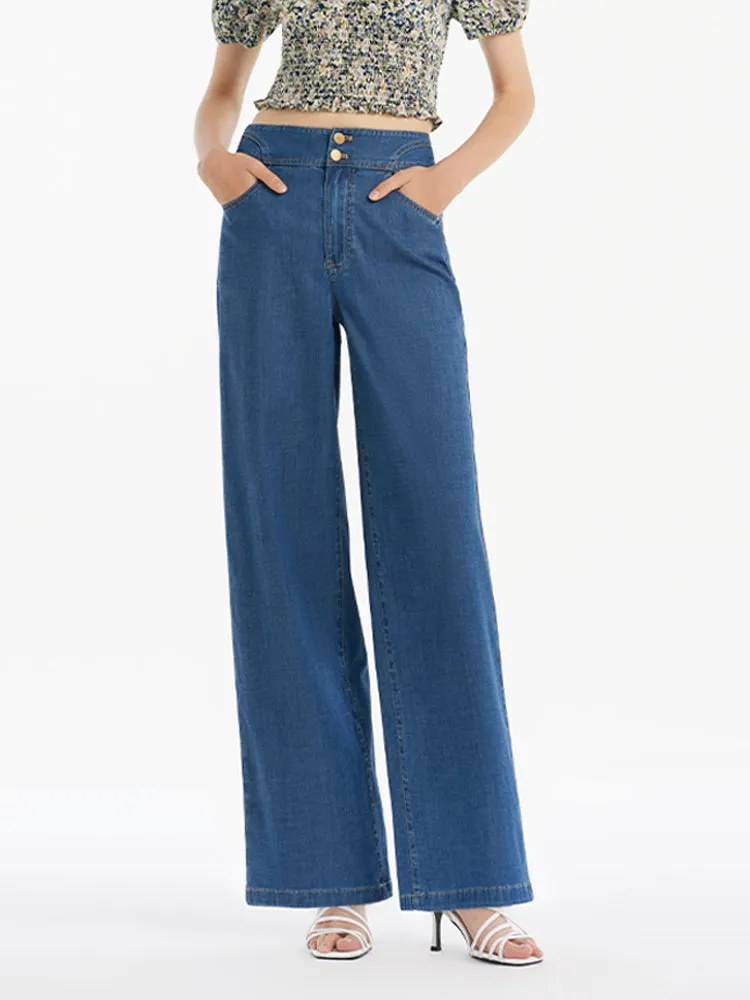 Denim Straight High-Waisted Women Jeans