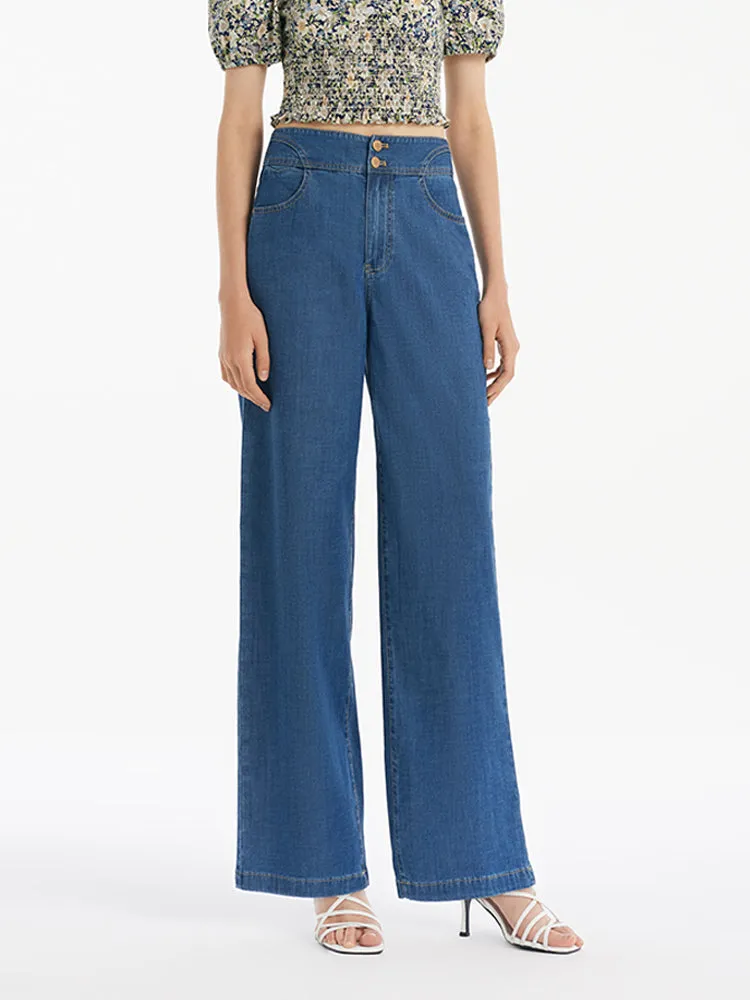 Denim Straight High-Waisted Women Jeans