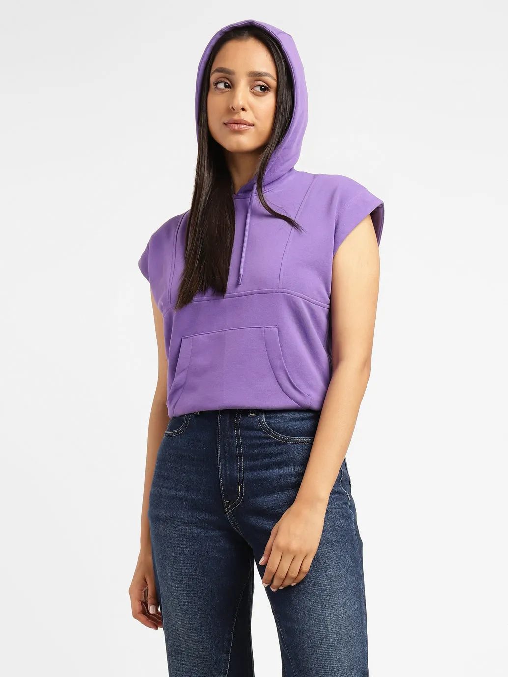 Levi's x Deepika Padukone Solid Purple Hoodies