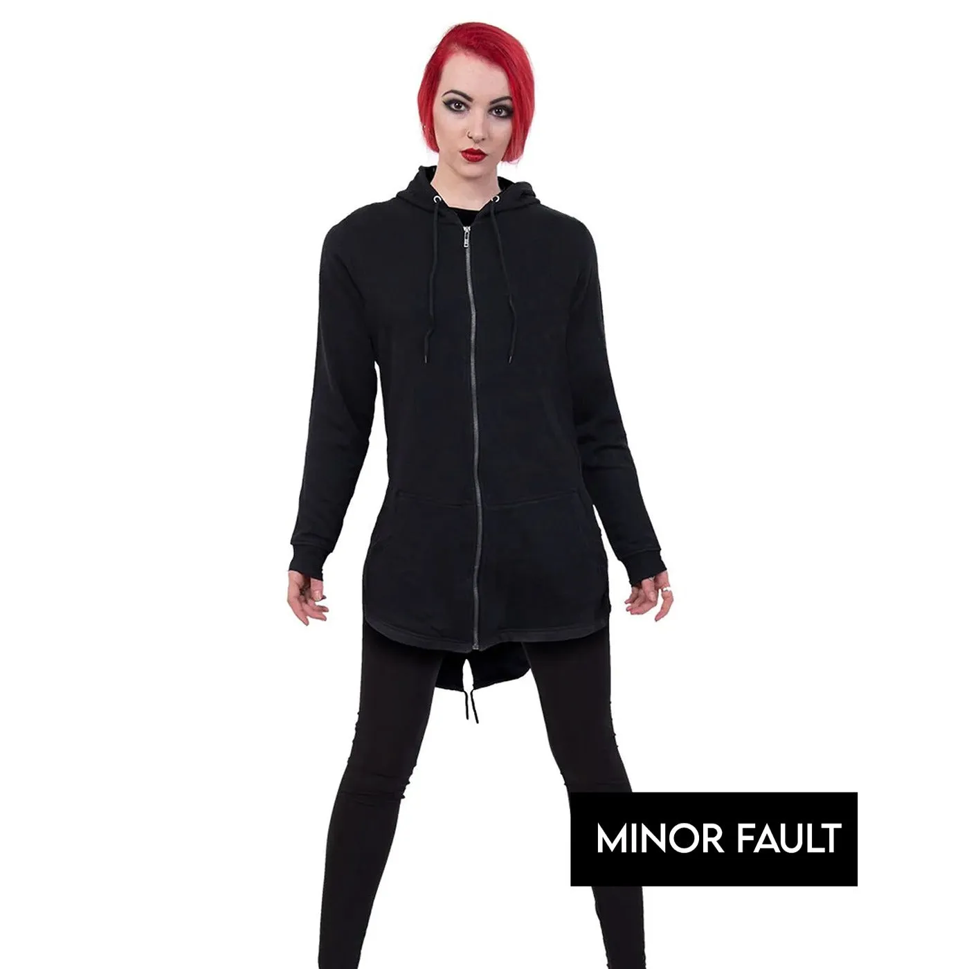 (Minor Fault) Oversized Fishtail Zipper Hoodie