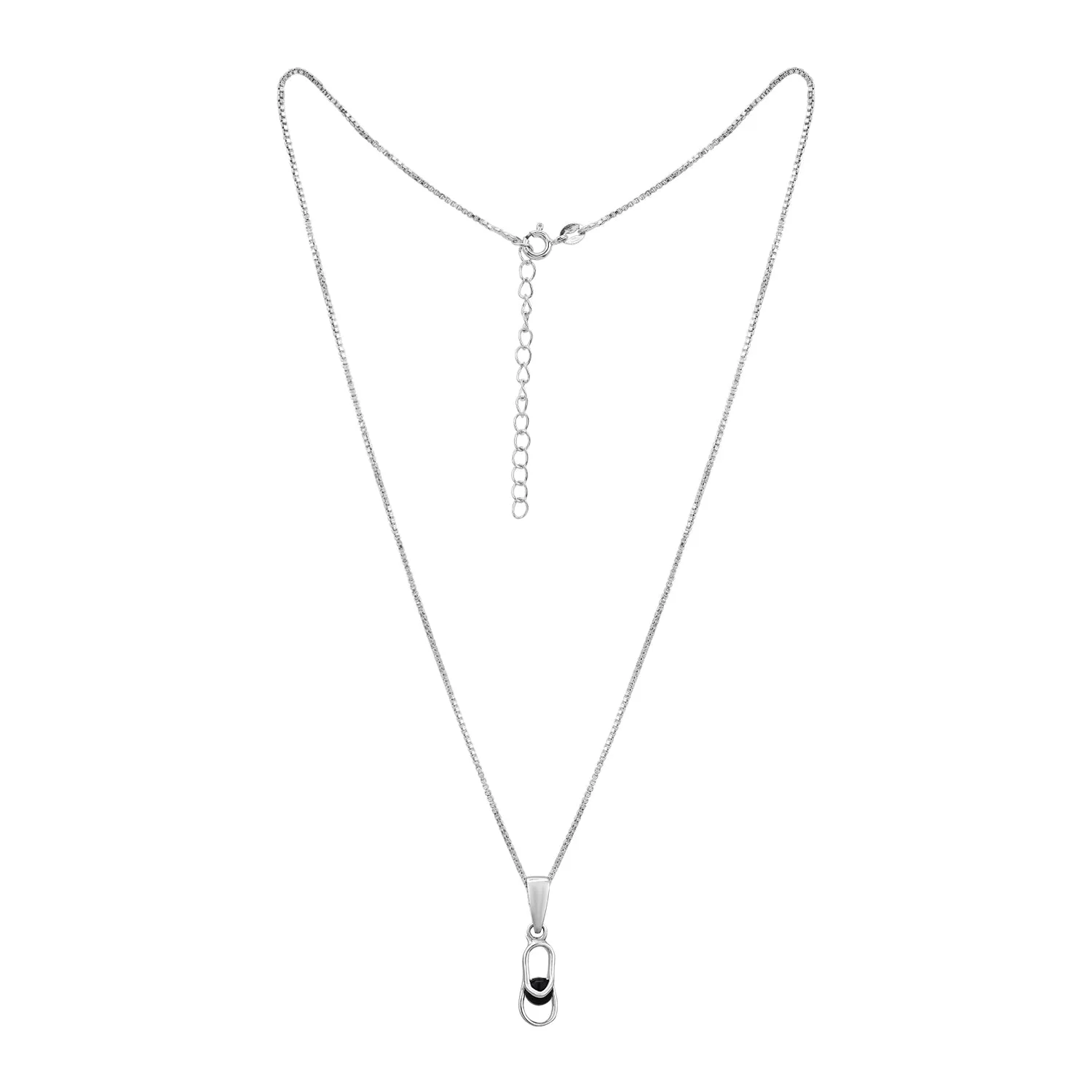 Pissara by Sukkhi Glitzy 925 Sterling Silver Pendant With Chain For Women And Girls|with Authenticity Certificate, 925 Stamp & 6 Months Warranty