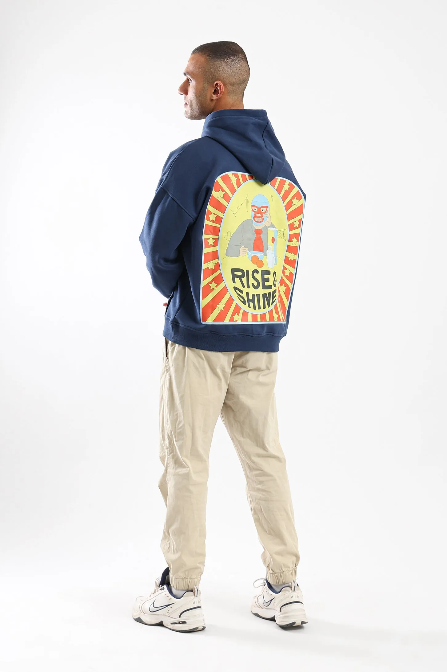 RISE AND SHINE HOODIE - NAVY