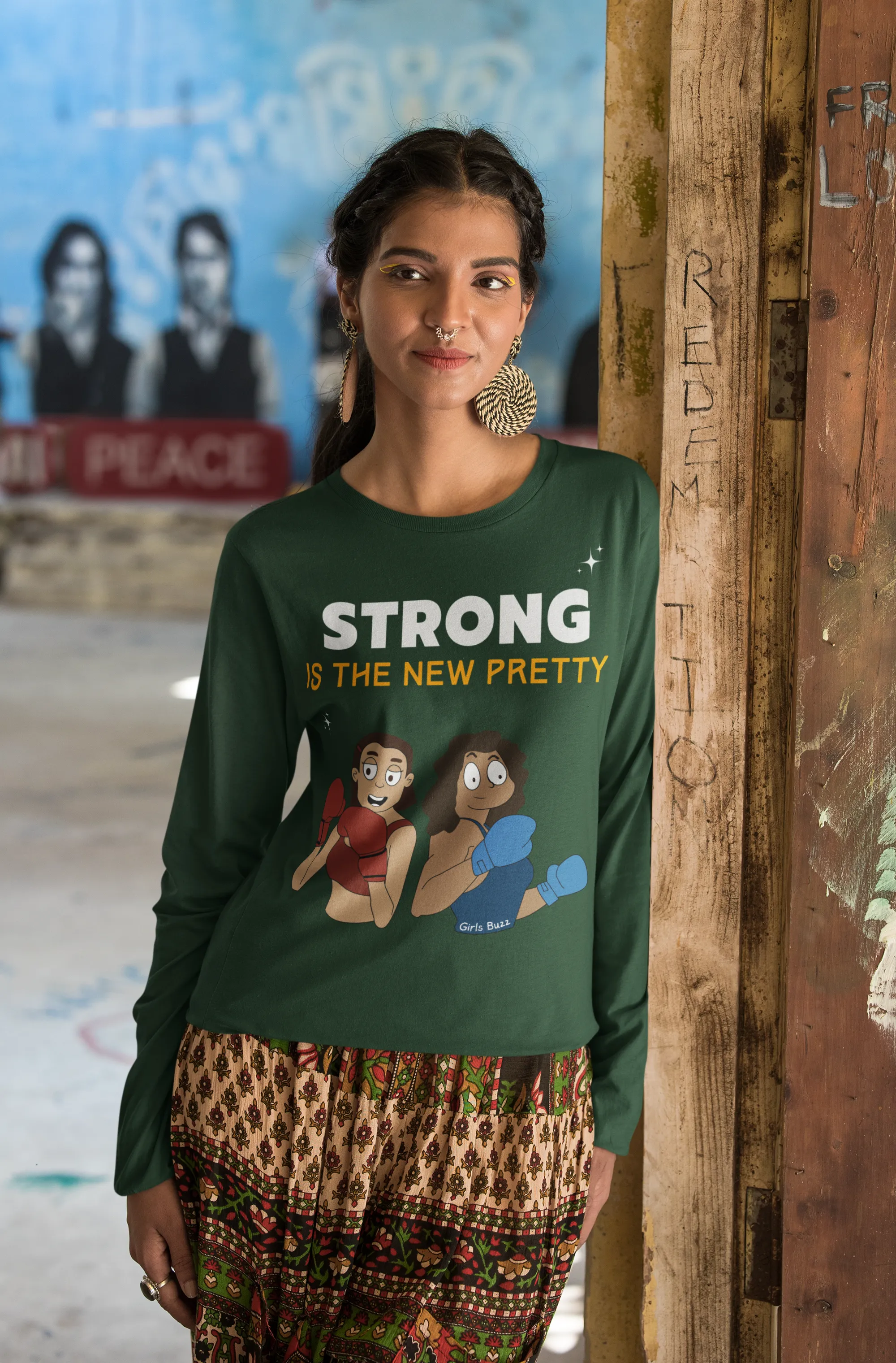 Strong Is The New Pretty Full Sleeves T-shirt