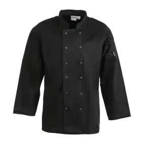 Whites Vegas Unisex Chefs Jacket Long Sleeve Black XS