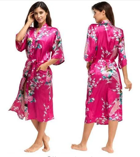 Women Satin Robe Silk Robes Night