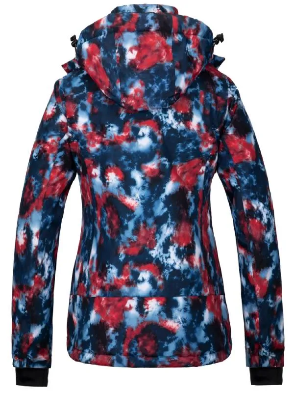 Women's Waterproof Ski Jacket Colorful Printed Winter Parka Fully Taped Seams Atna Printed